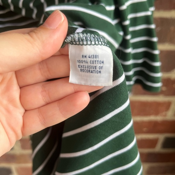 Polo Ralph Lauren Men’s Pima Cotton Green/White Stripe Size XXL - Picture 6 of 10
